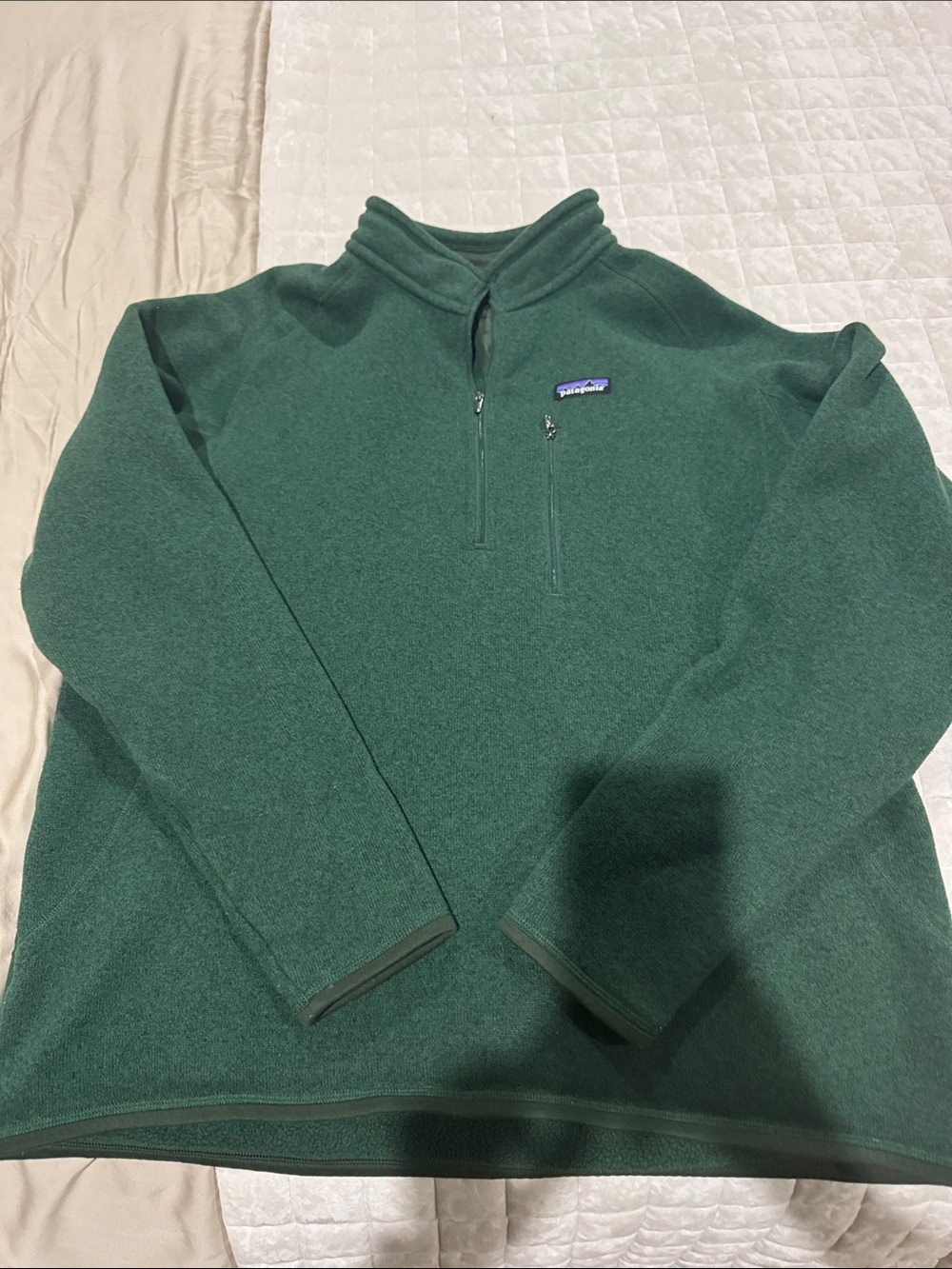 Men’s XXL Patagonia Better Sweater Men's Forest Green Quarter-Zip Fleece
